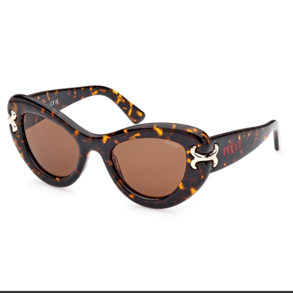 Emilio Pucci Tortoiseshell Brown Cat-Eye Sunglasses
